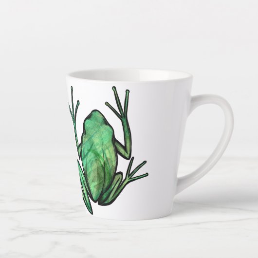 Niedliche Baumfrosche Kunstfrosche I Liebe Frösche Milchtasse (Rechts)
