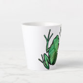 Niedliche Baumfrosche Kunstfrosche I Liebe Frösche Milchtasse (Vorderseite)