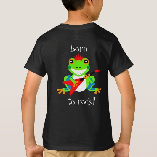 Niedliche Baumfrösche Rockin' Red Guitars T-Shirt (Rückseite)