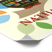 Niedliche Baumstämme Kinderzimmer drucken Poster (Ecke)