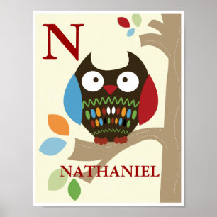 Niedliche Baumstämme Kinderzimmer drucken Poster