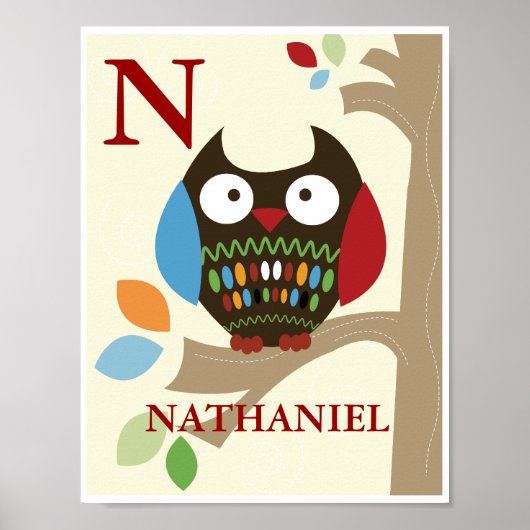 Niedliche Baumstämme Kinderzimmer drucken Poster (Vorne)