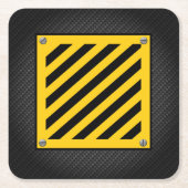 Niedliche Baustelle Gelbe Abdeckung Rechteckiger Pappuntersetzer (Vorderseite)