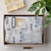 Niedliche Baustellenziegel Krane Digger Kinder Seidenpapier (Geschenk)