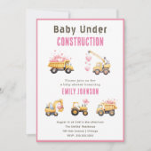 Niedliche Bauwagen Kinderdusche Einladung (Vorderseite)