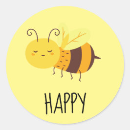 Niedliche Be Happy Bee Inspiration Aufkleber