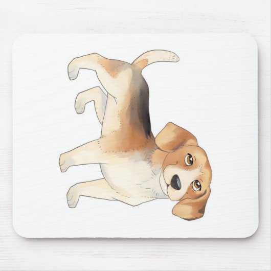 Niedliche Beagle Hundebilder Mousepad (Vorne)