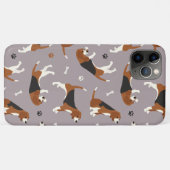 Niedliche Beagle Paws and Bones Gray Case-Mate iPh iPhone Hülle (Rückseite (Horizontal))