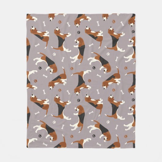 Niedliche Beagles Fleecedecke (Vorderseite)