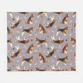 Niedliche Beagles Fleecedecke (Vorderseite (Horizontal))
