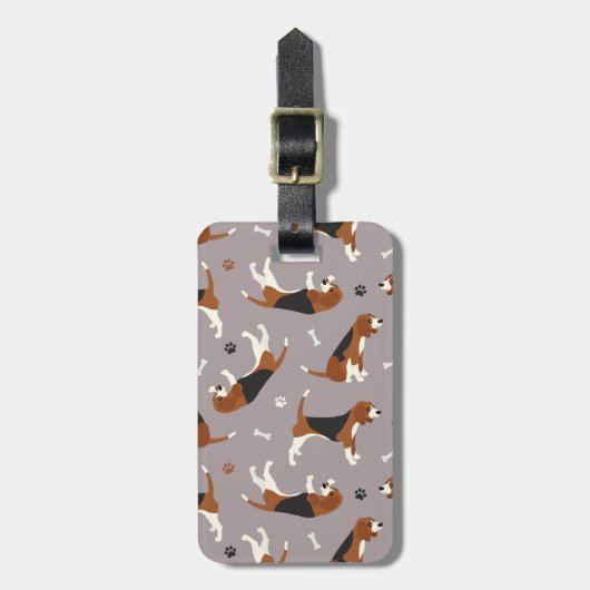 Niedliche Beagles Gepäckanhänger (Vorderseite vertikal)