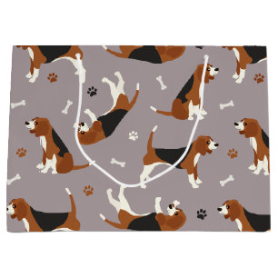 Niedliche Beagles Große Geschenktüte