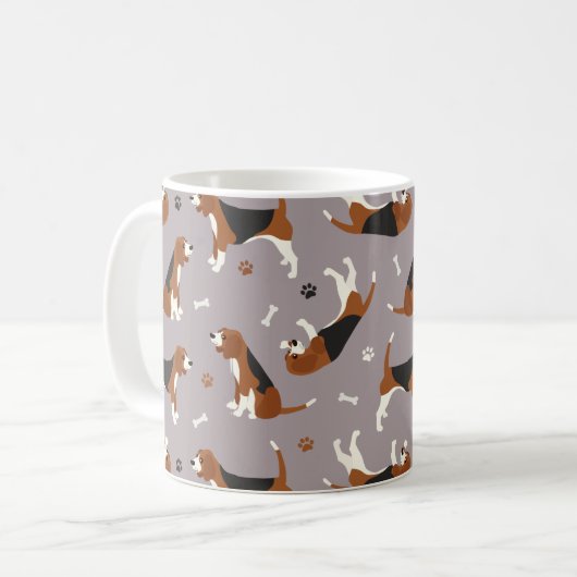 Niedliche Beagles Kaffeetasse (Vorderseite Links)