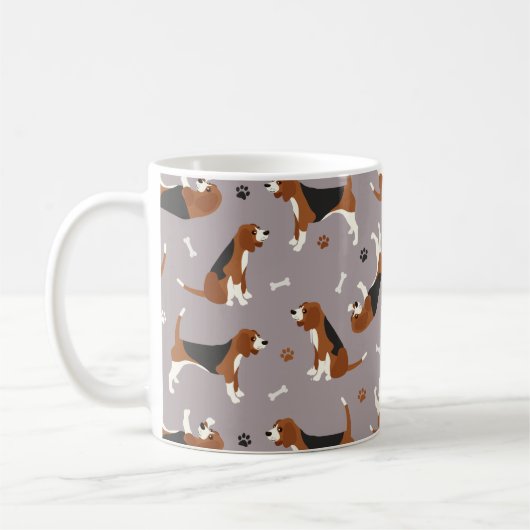 Niedliche Beagles Kaffeetasse (Links)