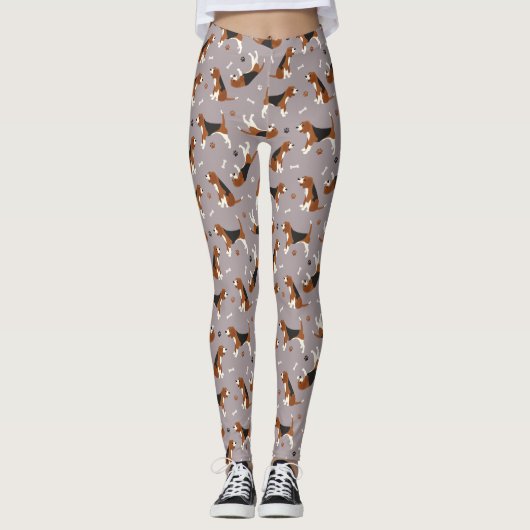 Niedliche Beagles Leggings (Vorderseite)