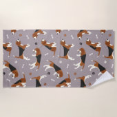 Niedliche Beagles Strandtuch (Vorderseite)