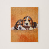 Niedliche Beaglewelpen Puzzle (Vertikal)