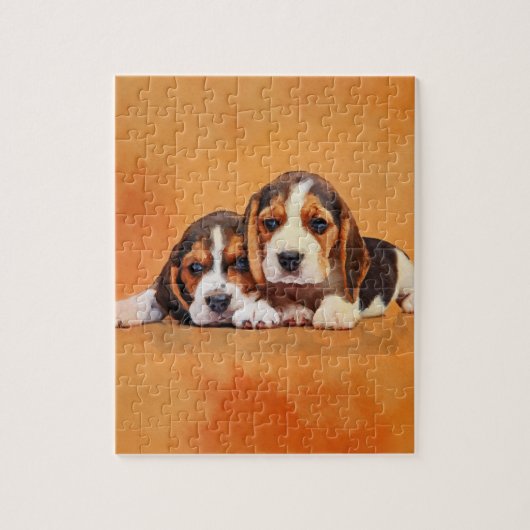 Niedliche Beaglewelpen Puzzle (Vertikal)