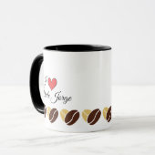 Niedliche Bean-Tasse - individualisierbares Gesche Tasse (Vorderseite Links)