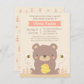 Niedliche Bear Baby Shower Einladungen (Vorne/Hinten)