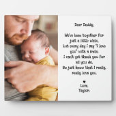 Niedliche bearbeitbare Liebe Daddy Gedicht & Foto  Fotoplatte (Vorderseite)