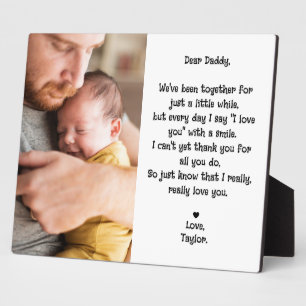 Niedliche bearbeitbare Liebe Daddy Gedicht & Foto  Fotoplatte