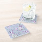 NIEDLICHE BEARBEN MIT CHRISTMAS-PRÄSENTIEREN GLASUNTERSETZER (Schrägansicht)