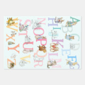 Niedliche Beatrix Potter Alphabet Geschenkpapier Set (Vorderseite 3)