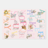 Niedliche Beatrix Potter Alphabet Geschenkpapier Set (Vorderseite 2)