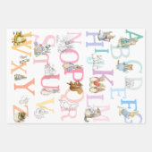 Niedliche Beatrix Potter Alphabet Geschenkpapier Set (Vorderseite)
