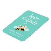 Niedliche Bedeutung für ein Paar Hochzeit speicher Magnet (Linke Seite)