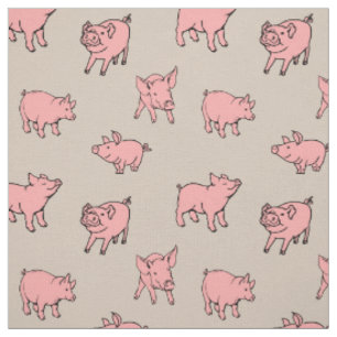 Niedliche, bedruckte Stoffe Rosa und Tan