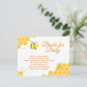 Niedliche Bee Baby Duschbücher für die Babykarte Einladungspostkarte (Stehend Vorderseite)