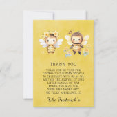 Niedliche Bee Baby Dusche Danke Karten (Vorderseite)