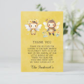 Niedliche Bee Baby Dusche Danke Karten (Stehend Vorderseite)