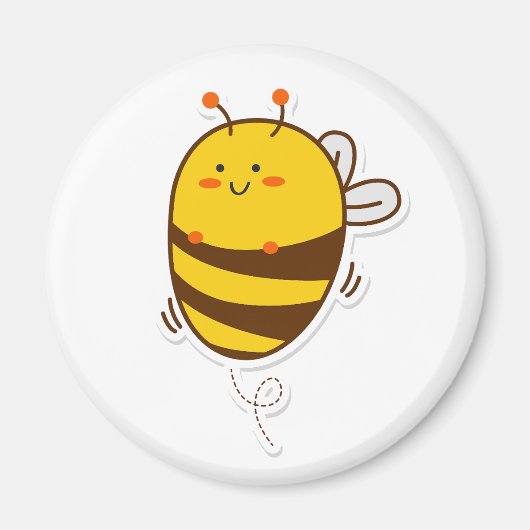 Niedliche Bee Kawaii Zeichnend Magnet (Vorne)
