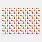 Niedliche Beets Lemon and Carroons Wasserfarbmuste Geschenkpapier Set (Vorderseite 2)