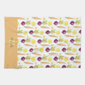 Niedliche Beets Lemon and Carroons Wasserfarbmuste Geschirrtuch (Horizontal)