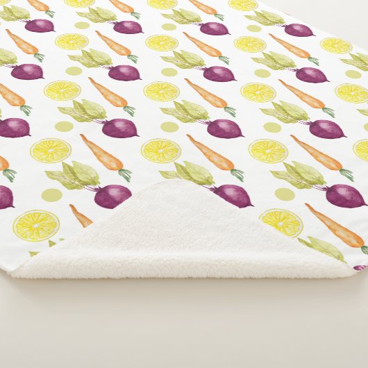 Niedliche Beets Lemon and Carroons Wasserfarbmuste Sherpadecke (3/4)