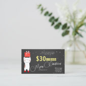 Niedliche Begleiter Frohe Weihnachtsgeschenkkarten Visitenkarte (Stehend Vorderseite)