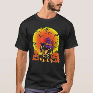 Niedliche Begleiter liebt Dackel Hund Hexenhut Hal T-Shirt