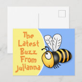 Niedliche Begrüßung der neuesten Buzz-Cartoon-Abbi Postkarte (Vorne/Hinten)