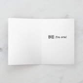 Niedliche Begrüßung des Cartoon "Always One" Karte (Innenseite)