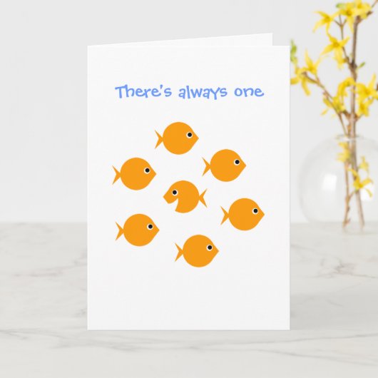 Niedliche Begrüßung des Cartoon "Always One" Karte (Gelbe Blume)