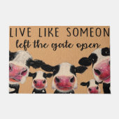 Niedliche Begrüßung Milchkühe Türmatte, Funny Milk Fußmatte (Vorderseite)