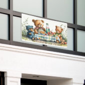 niedliche Begrüßungspicknibären Banner (Äußeres Gebäude)