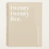 Niedliche Beige für einfachen Namen Planer (Vorderseite)