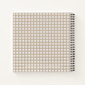 Niedliche Beige & White Karierter Alltagsbericht Notizblock (Rückseite)