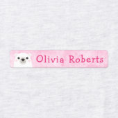 Niedliche Bekleidungsmarken aus Eisbär, rosa Etiketten (Design 1)