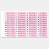 Niedliche Bekleidungsmarken aus Eisbär, rosa Etiketten (Blatt)